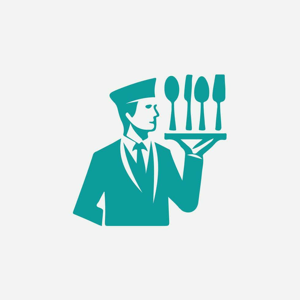 Waiter X cellence waiter logo vector