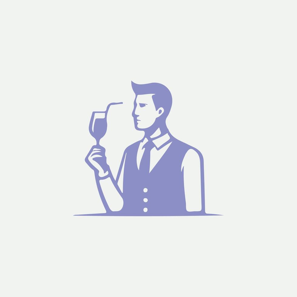 Prestige Serve waiter logo vector