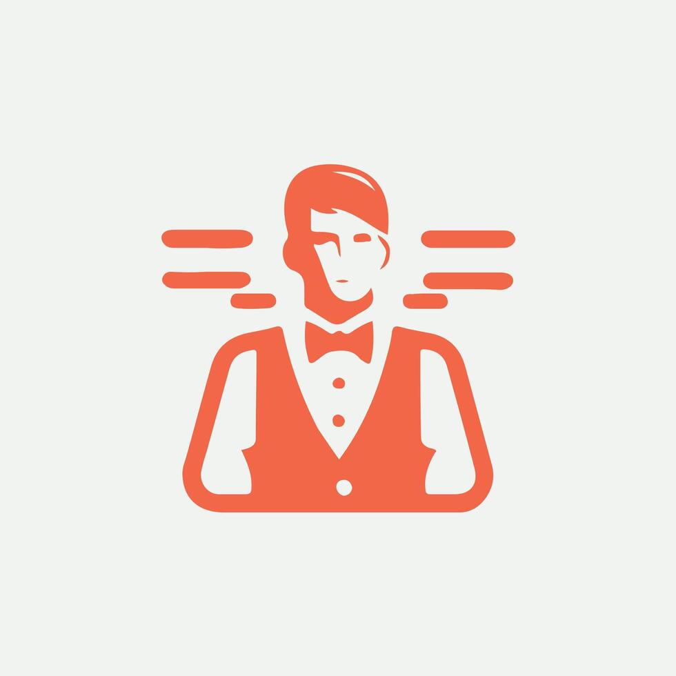Dine Assist waiter logo vector