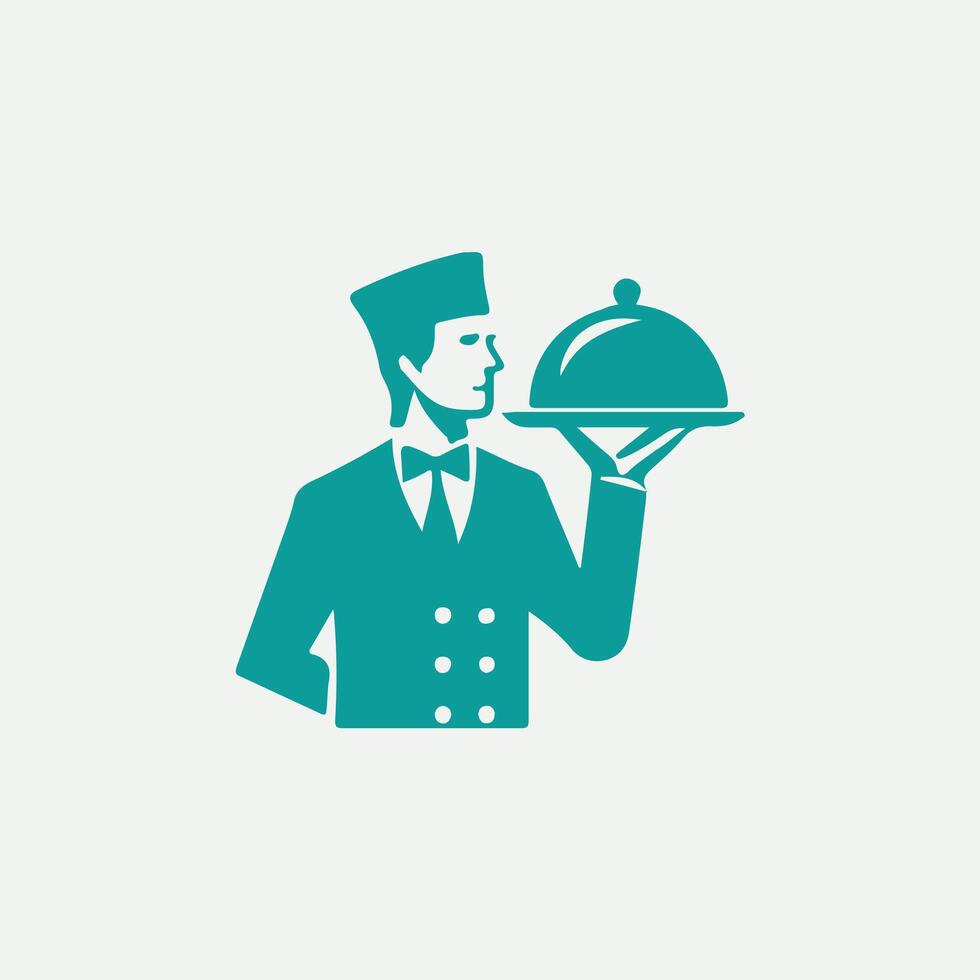 Table Craft waiter logo vector