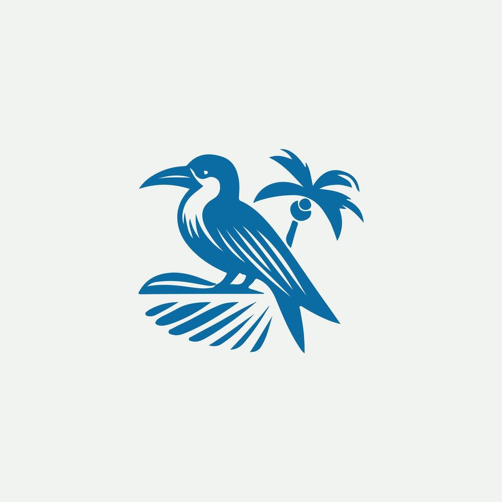 Boulder Mountains Tropical Bird logo vector