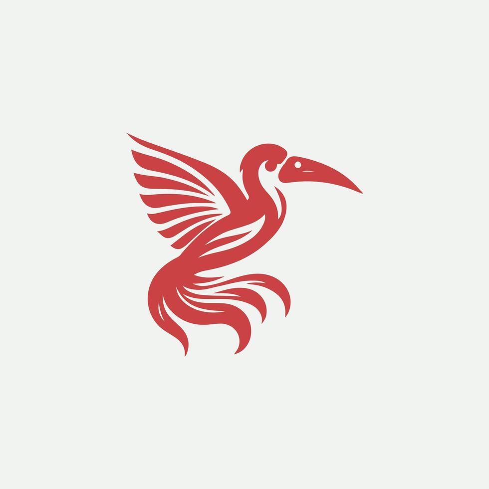 Jungle Flyer tropical bird vector