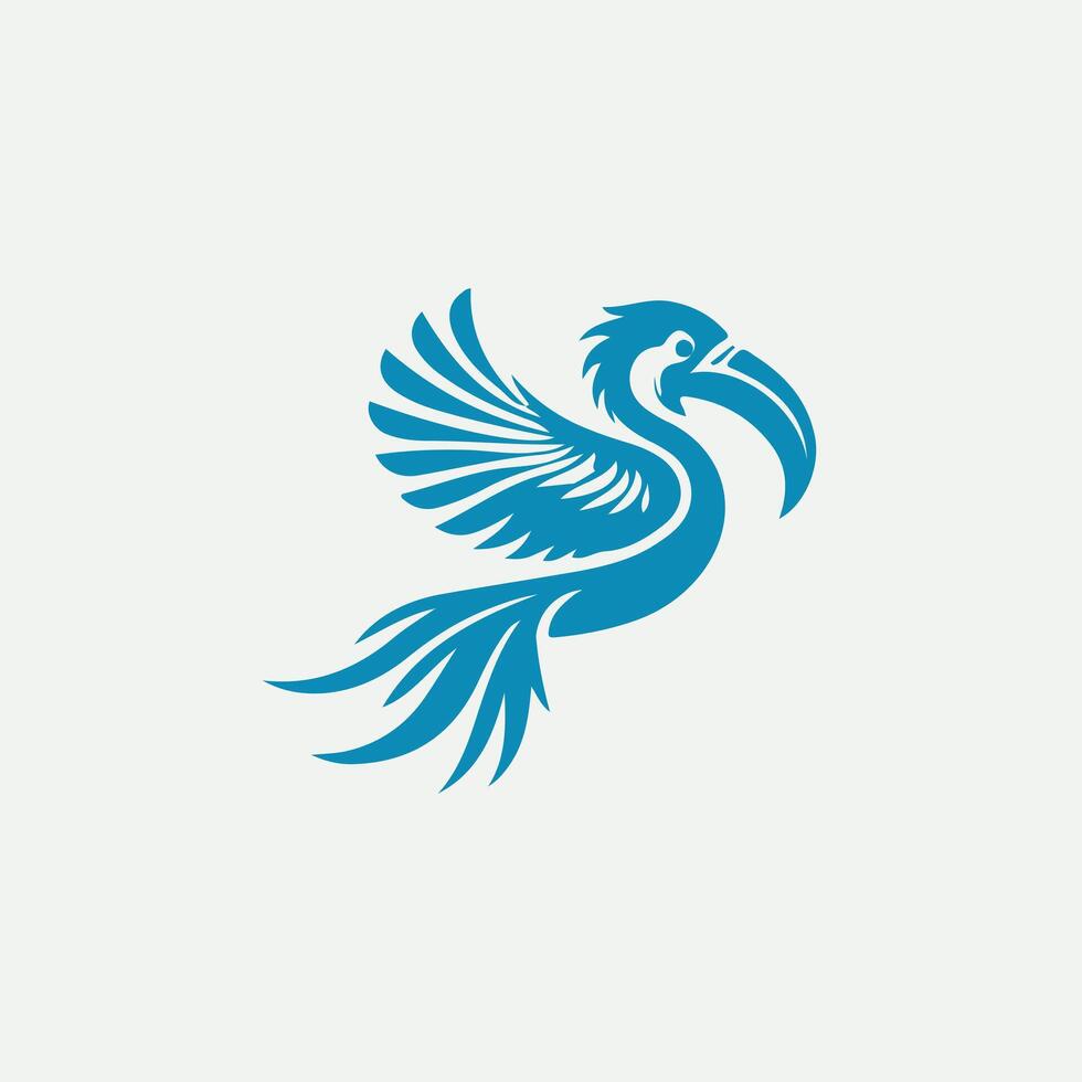 Feather Song tropical bird vector