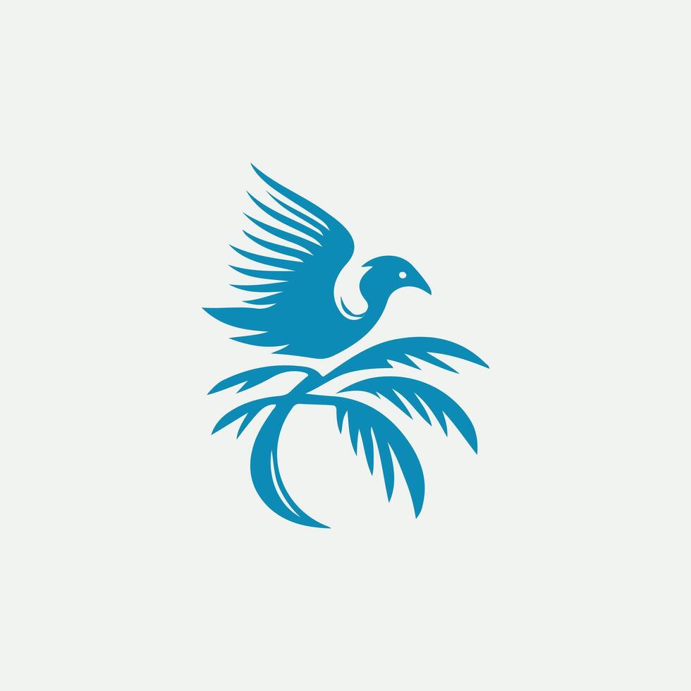 Feathered Flight tropical bird vector