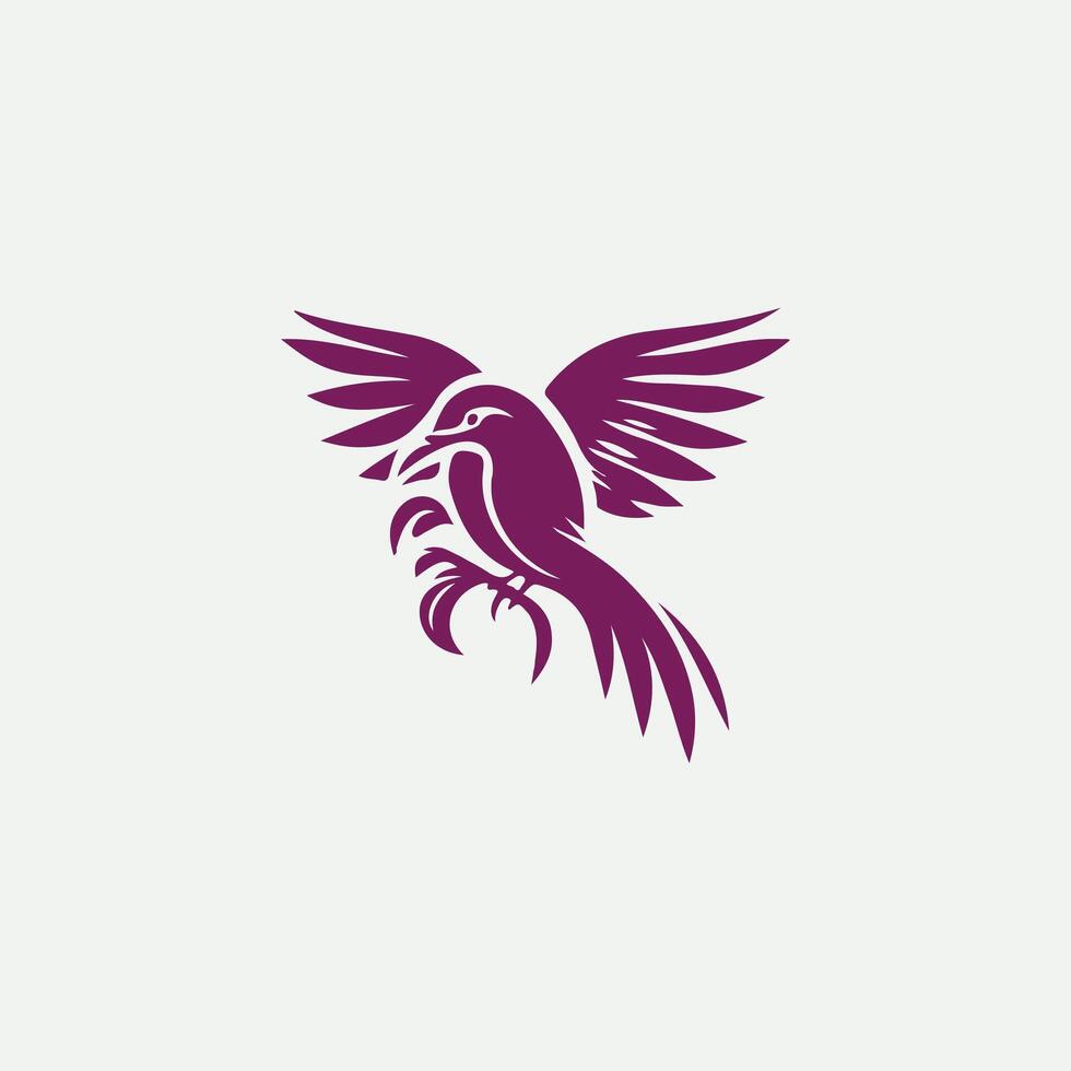 White-headed Vulture Tropical Bird logo vector