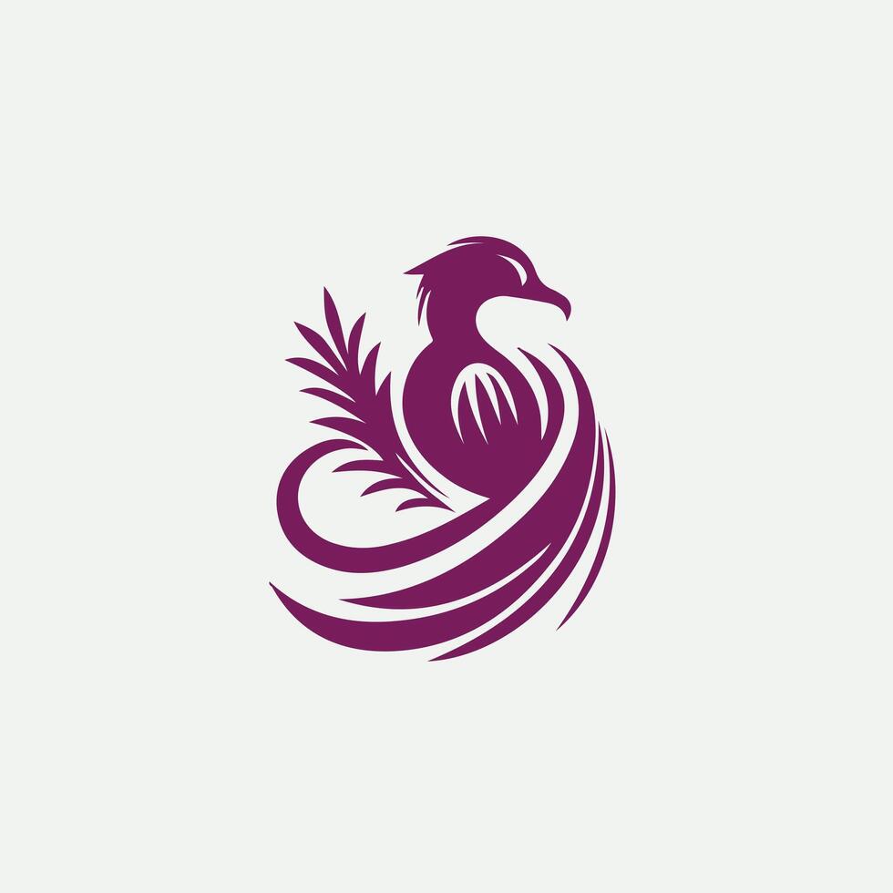 Black headed Ibis Tropical Bird logo vector