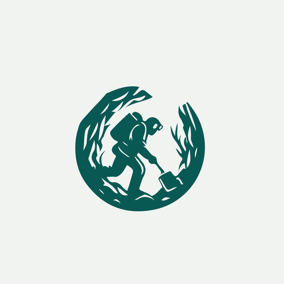 Dark Realm Adventures Caving Logo Design vector