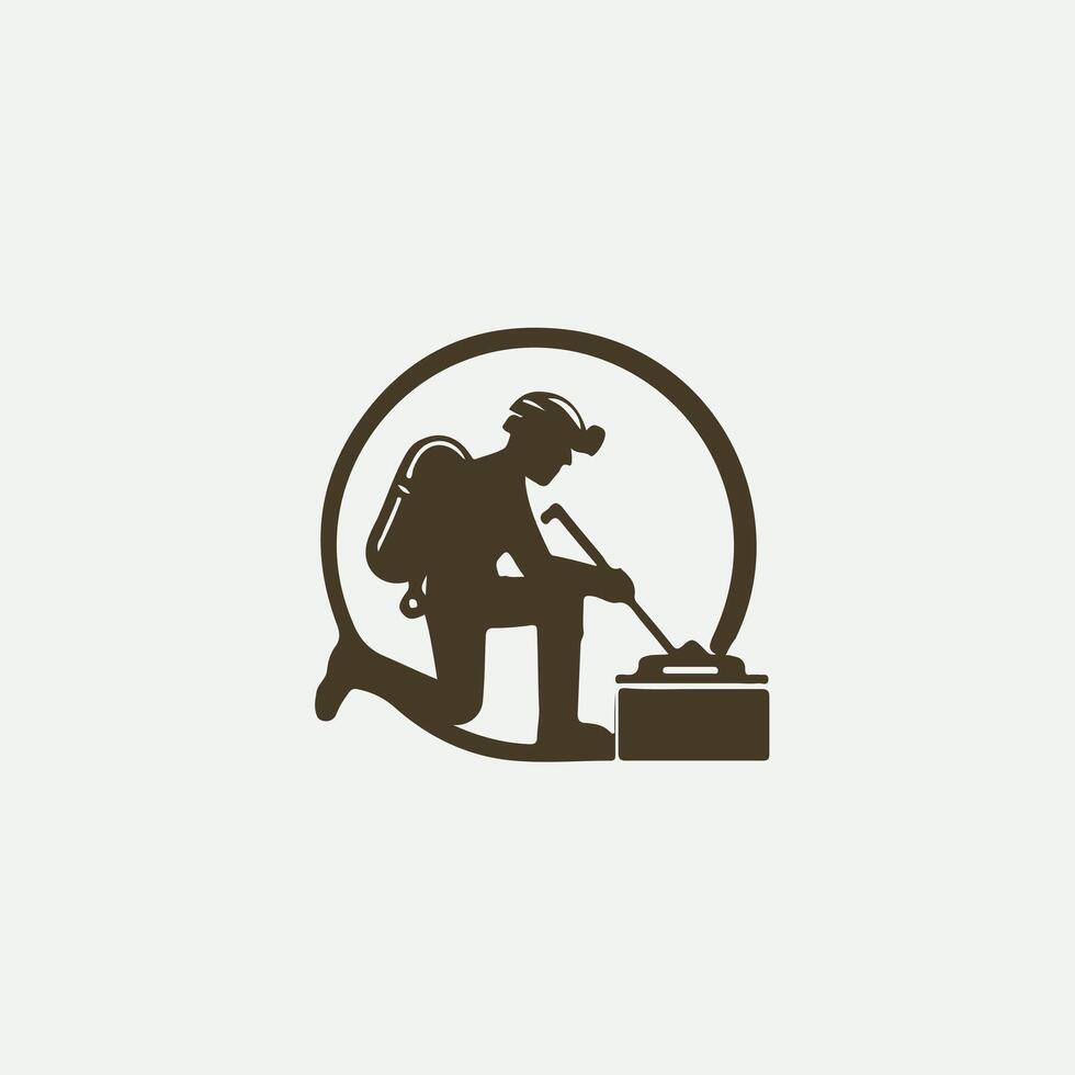 Creations Caving Logo Design vector
