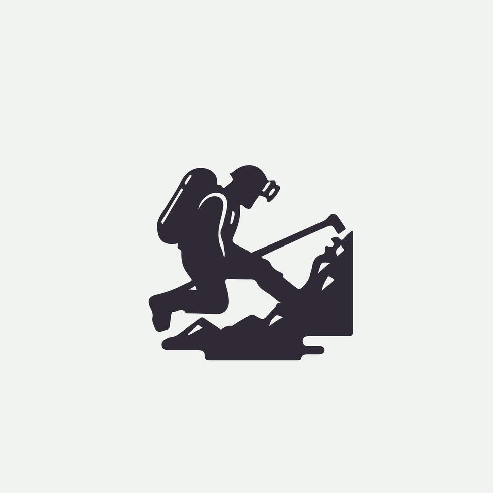 Dark Hollow Expeditions Caving Logo Design vector