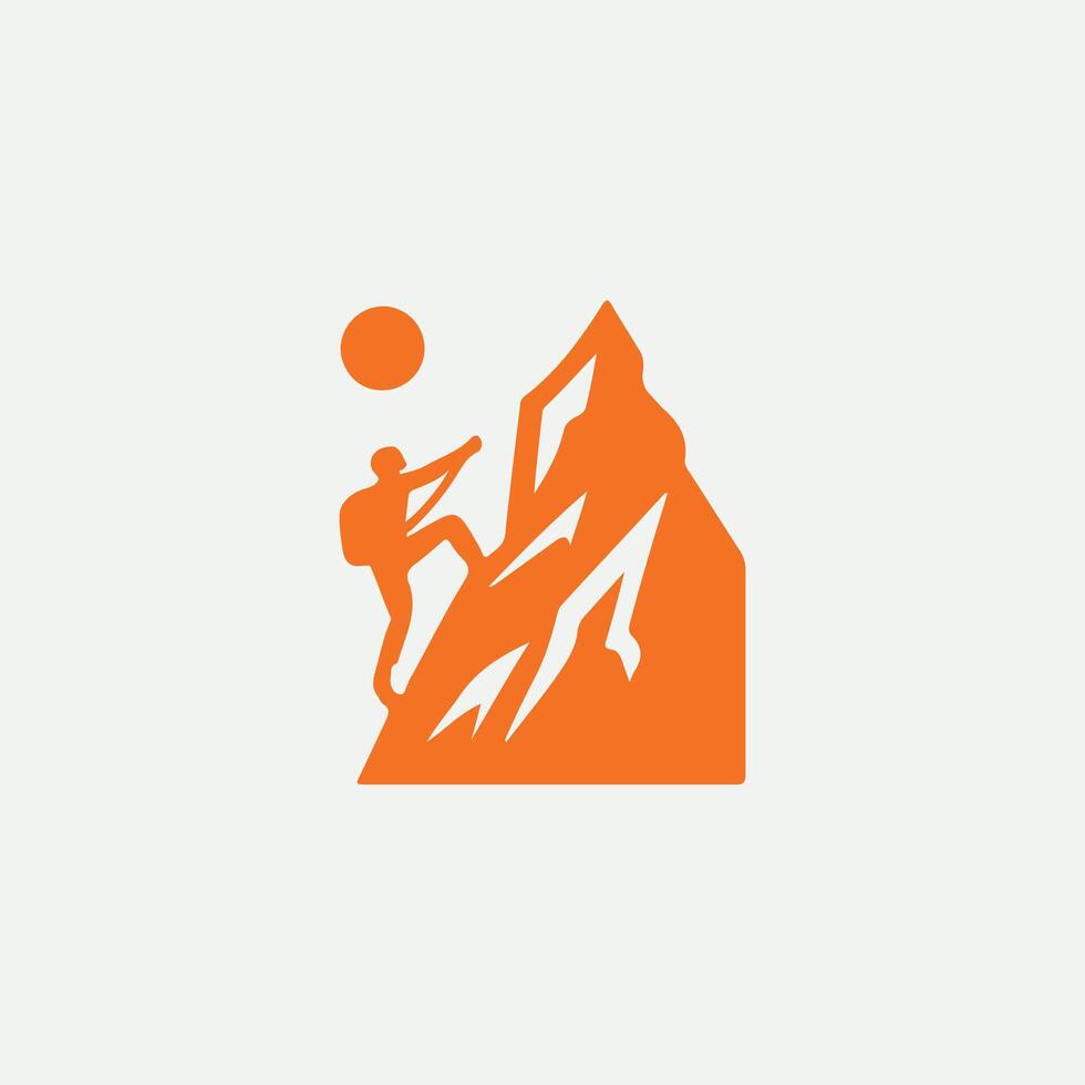 Summit Hikers Rock Climbing vector