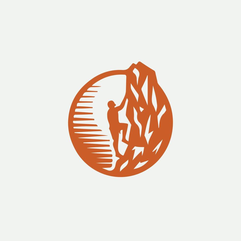 Vertical Vibe Rock Climbing vector