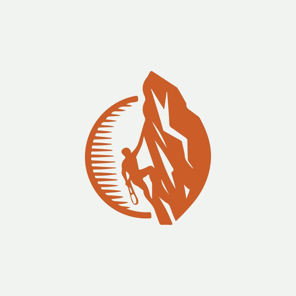 Summit Climbers Rock Climbing vector