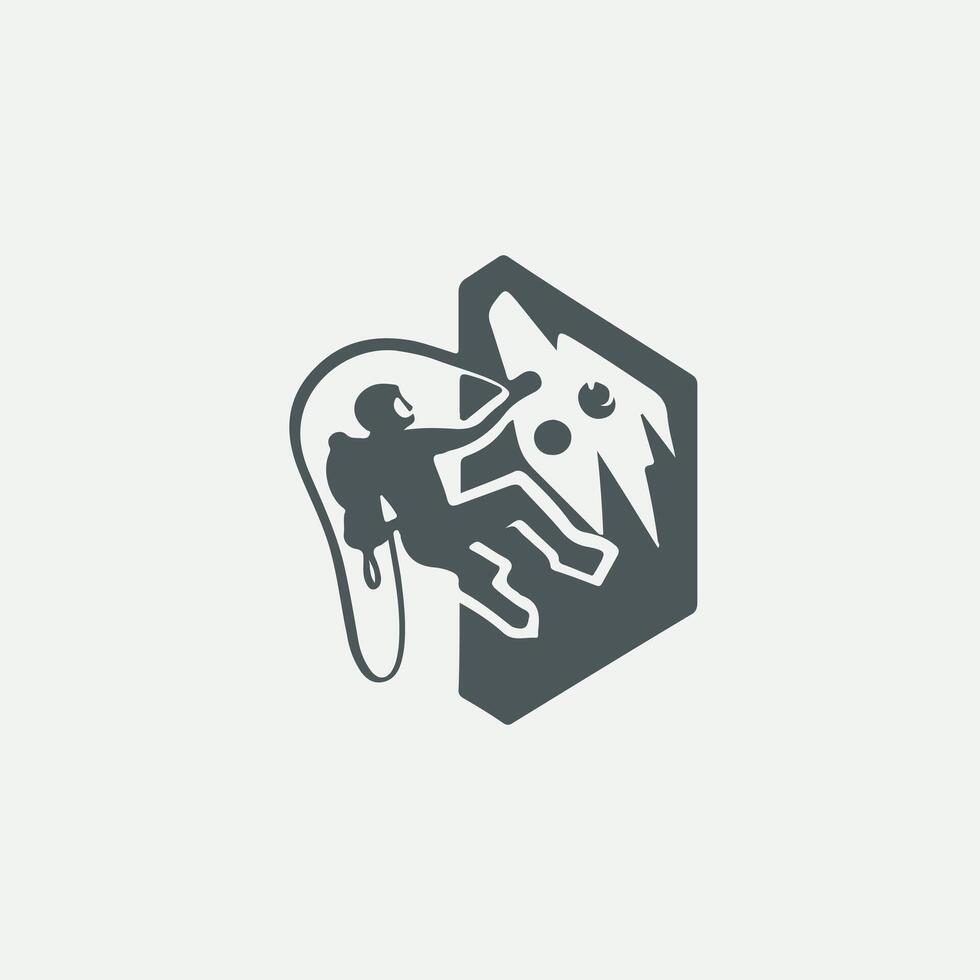 Rock Trail Rock Climbing vector