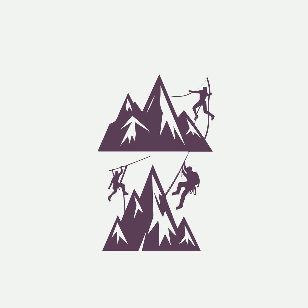 Cliff Edge Climbers Rock Climbing designs vector