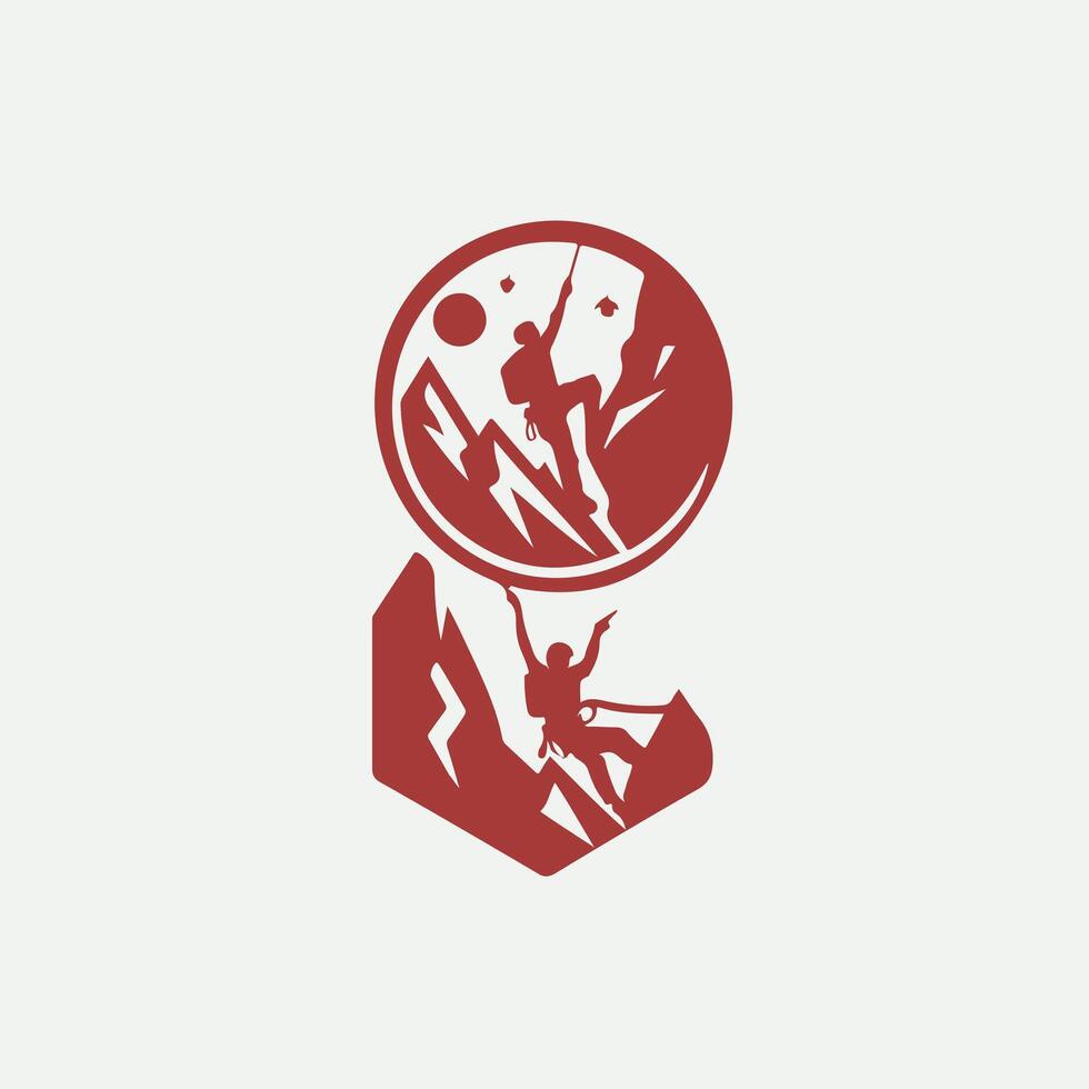 Boulder Blaze Rock Climbing designs vector