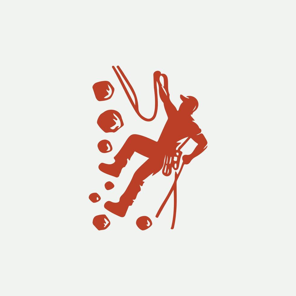 Cliff Hanger Rock Climbing designs vector
