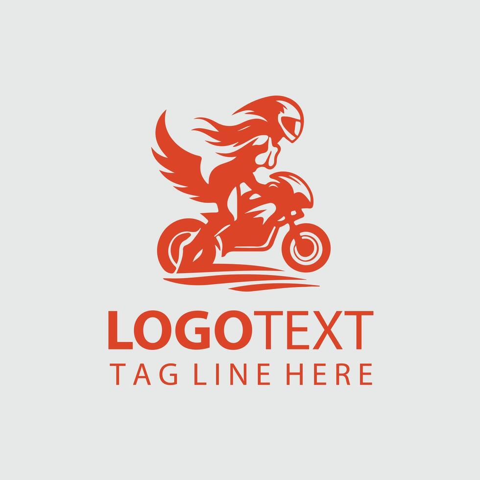 Lady Society Woman Rider Logo Design vector
