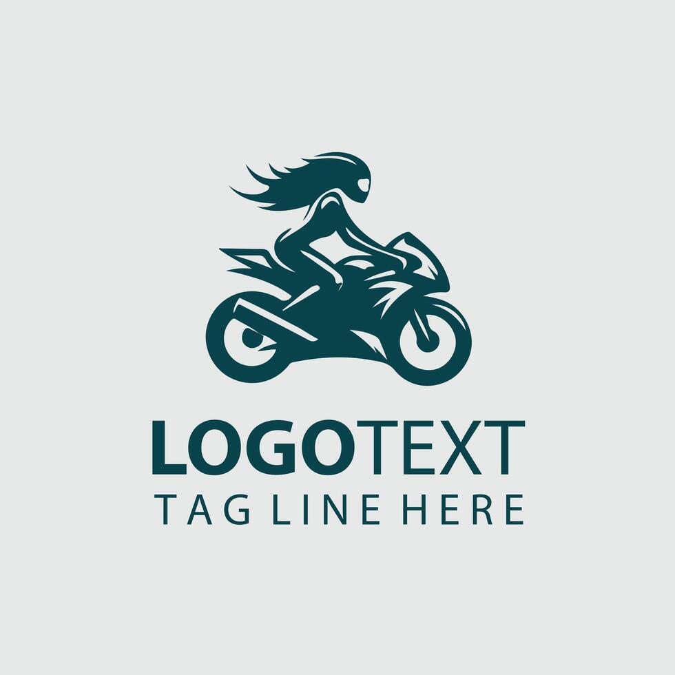 Rebel Woman Rider Logo vector