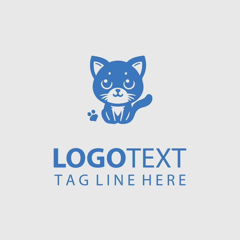 Fluffy Tigers Kitten logo vector