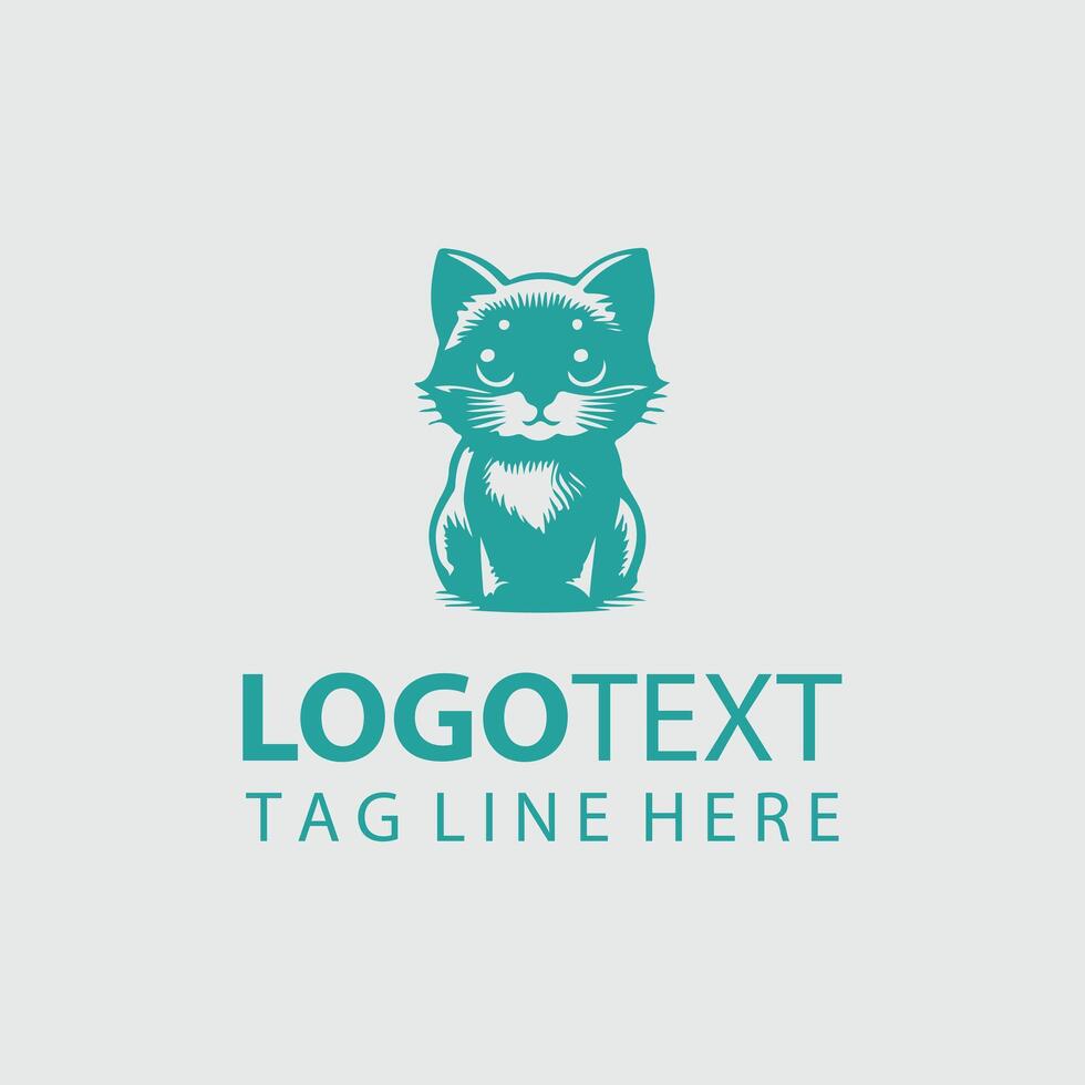 Tiny Whisker Wonders Kitten logo vector