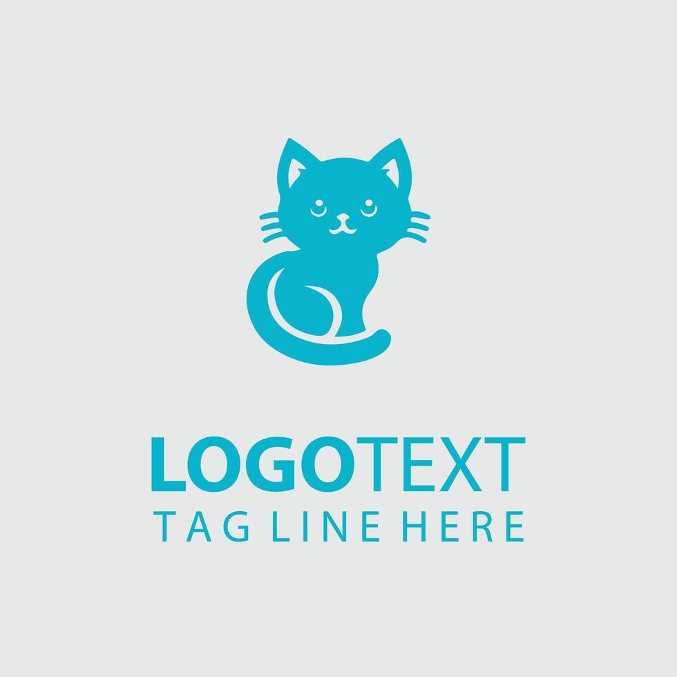 Whiskers Tails Kitten logo vector