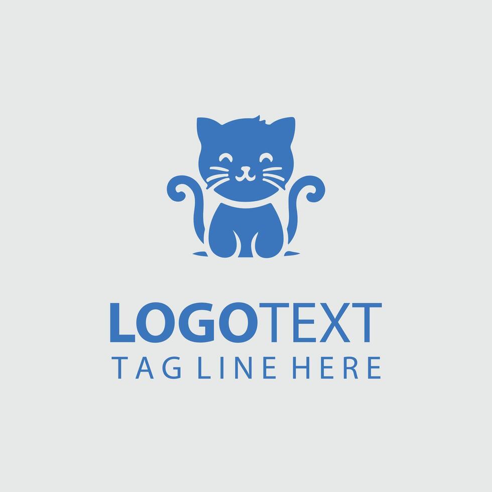 Little Meows Kitten logo vector