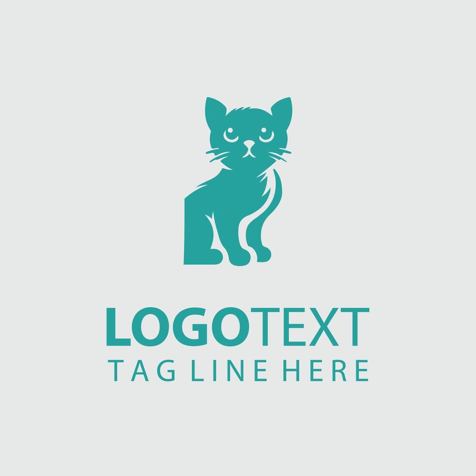 Playful Paws Kitten logo vector