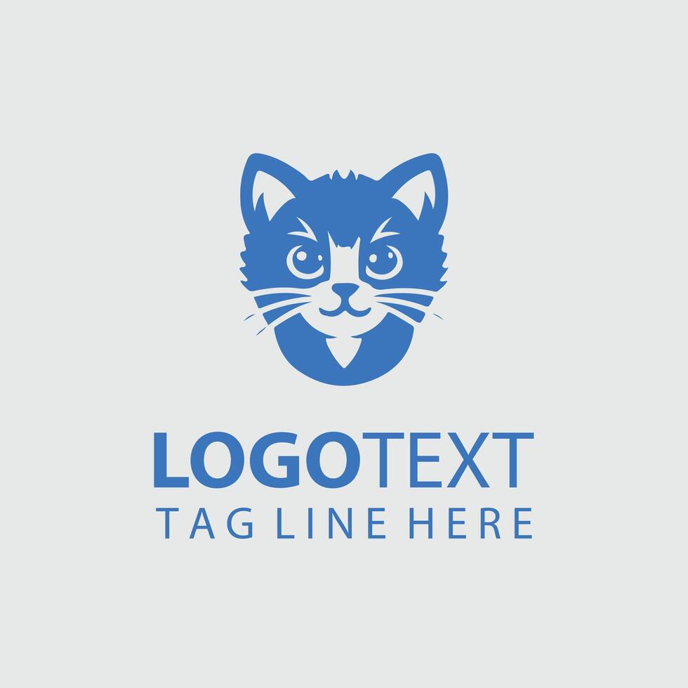 Purrfectly Cute Kitten logo vector