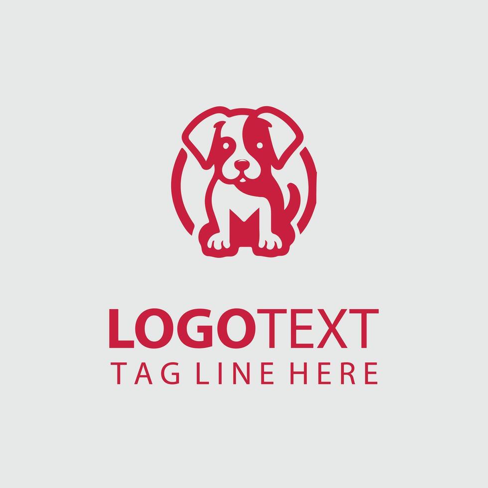 Snuggly Pups puppy logo design vector