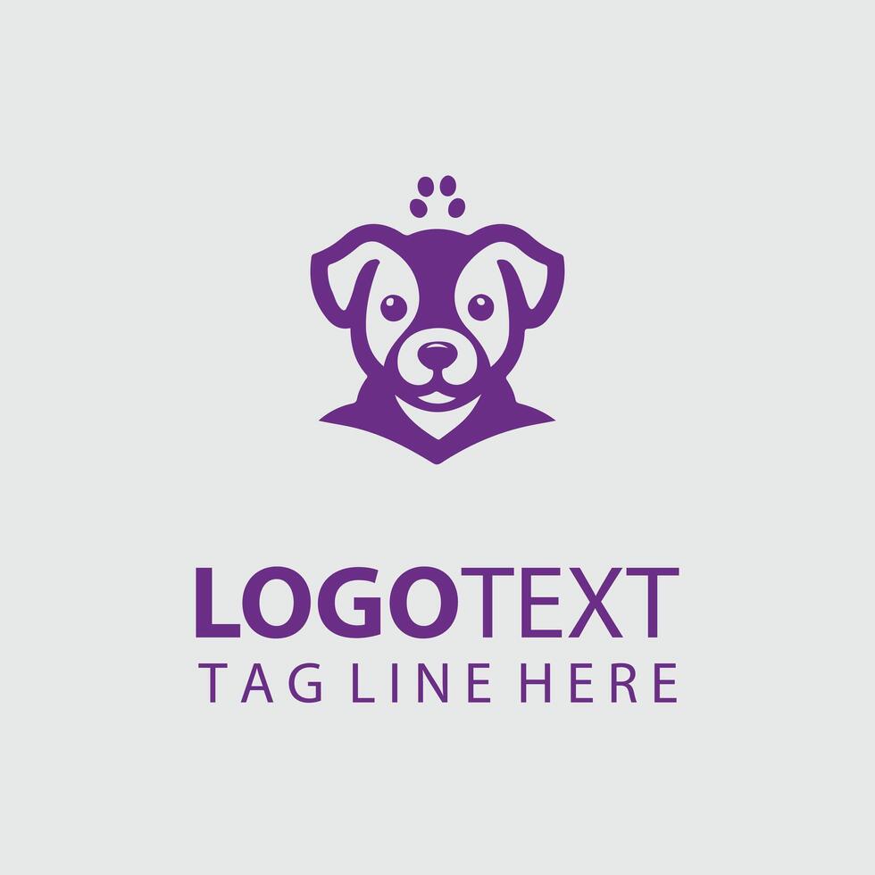 Puppy Woofs puppy logo design vector