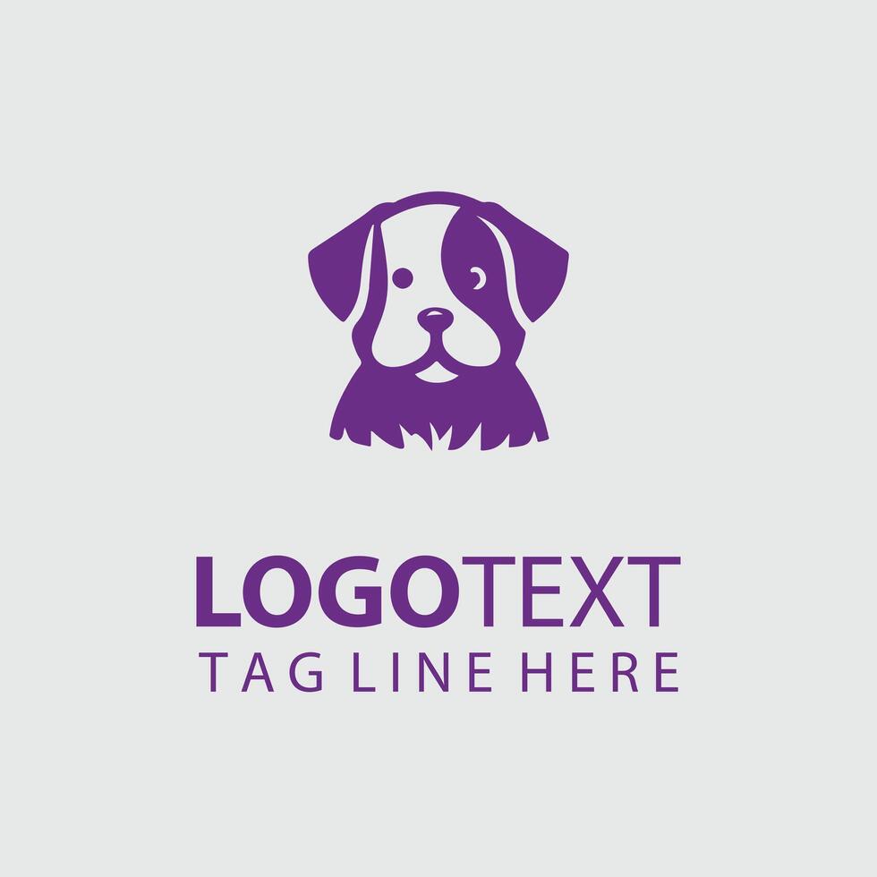 Paws Galore puppy logo design vector
