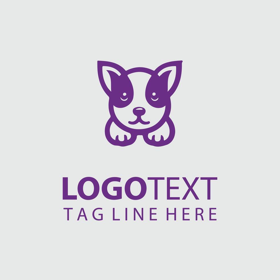 The Pup Club puppy logo design vector