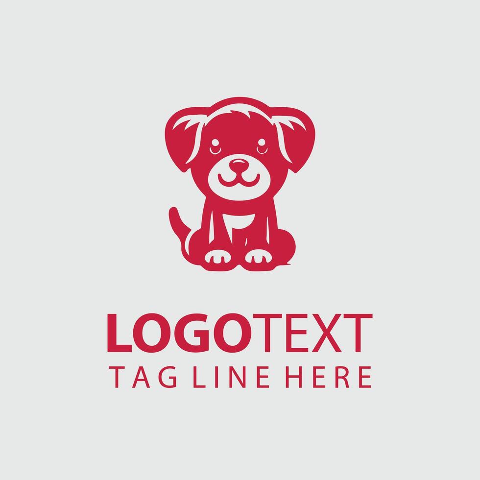 Paws of Joy puppy logo design vector