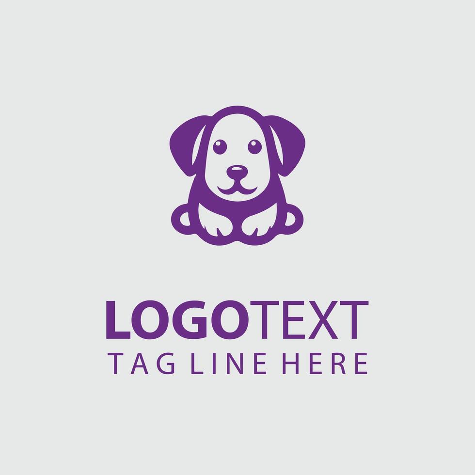 Puppy Wonderland puppy logo design vector
