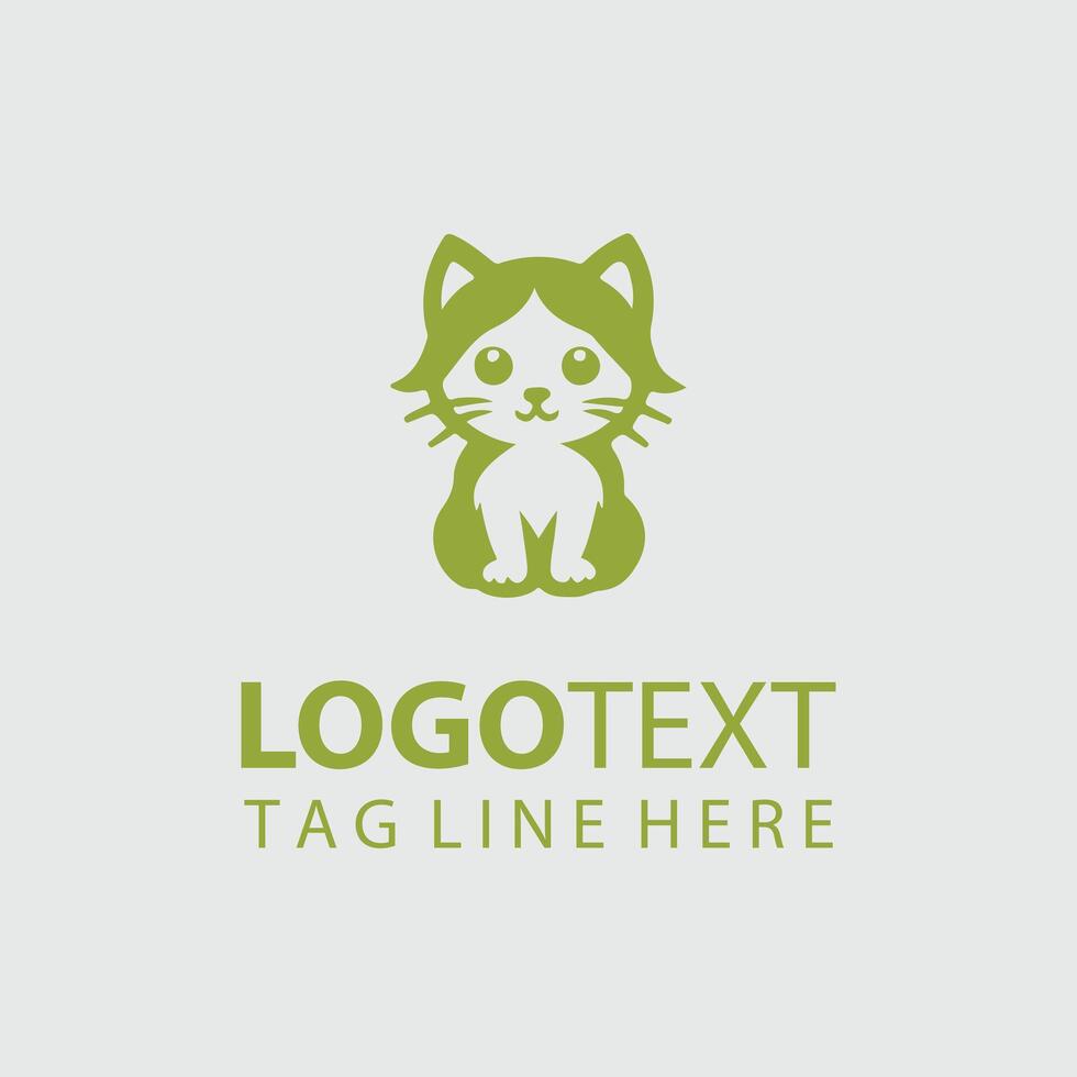 Fluffy Kittens Kitten logo vector