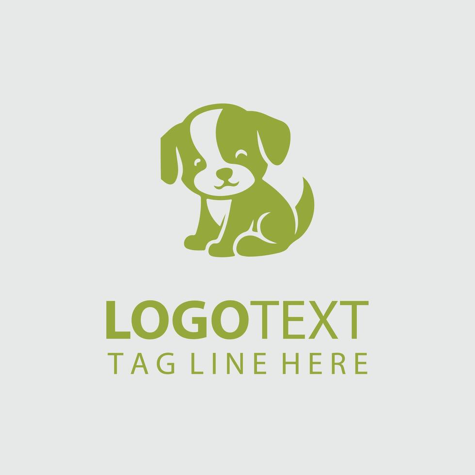 Puppy Junction puppy logo design vector