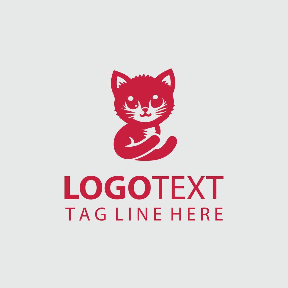 Playful Kittens Kitten logo vector