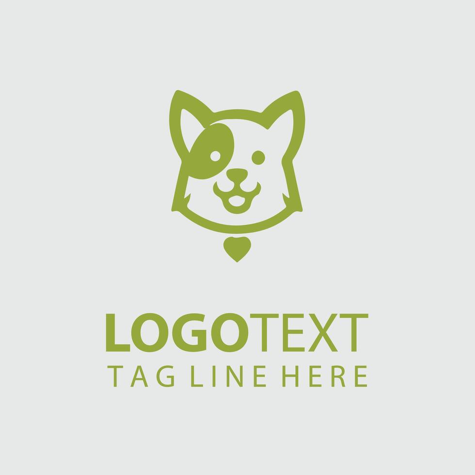 Little Paws Co puppy logo design vector