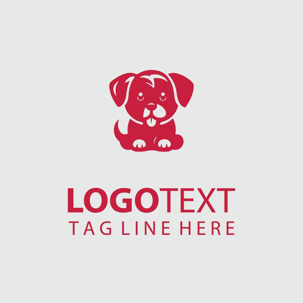 Paws Pups puppy logo design vector