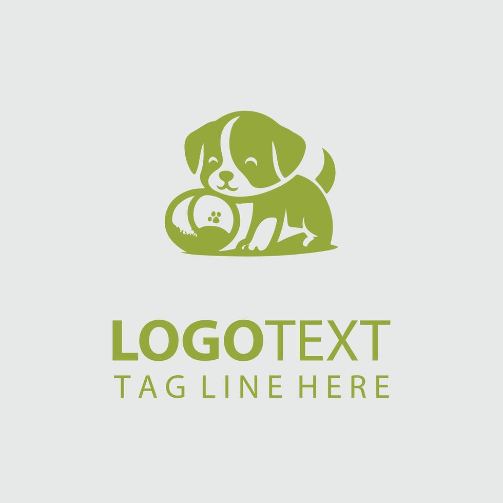 Puppy Whiskers puppy logo design vector