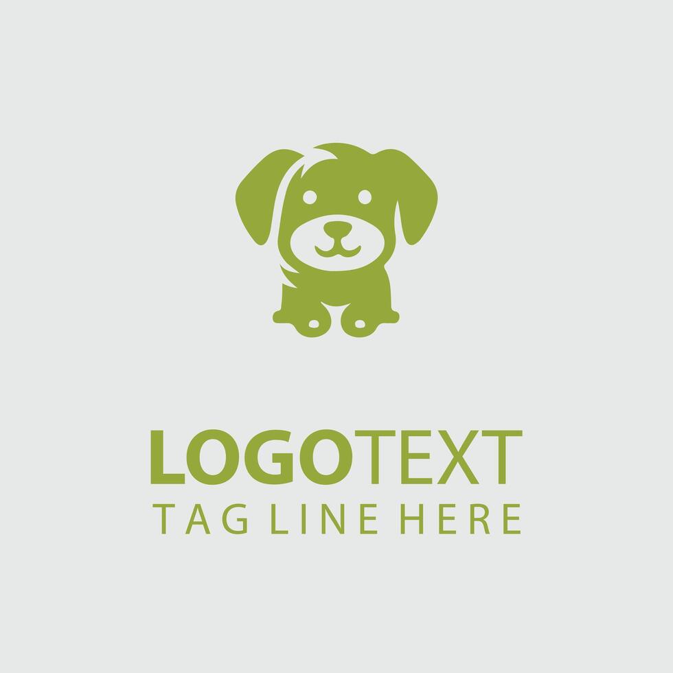Puppys Playhouse puppy logo design vector