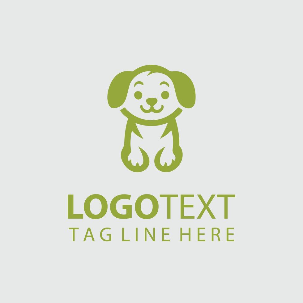 Tails Paws puppy logo design vector