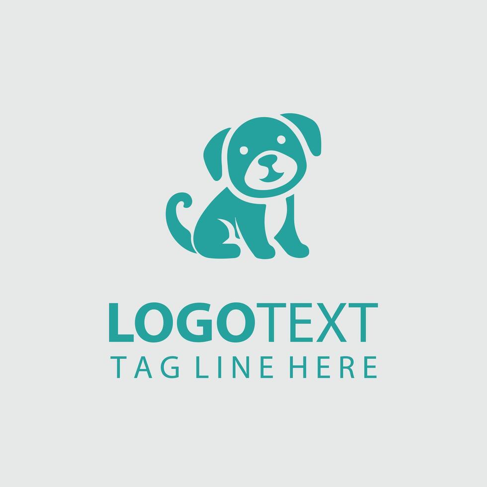 Tail Waggers puppy logo design vector