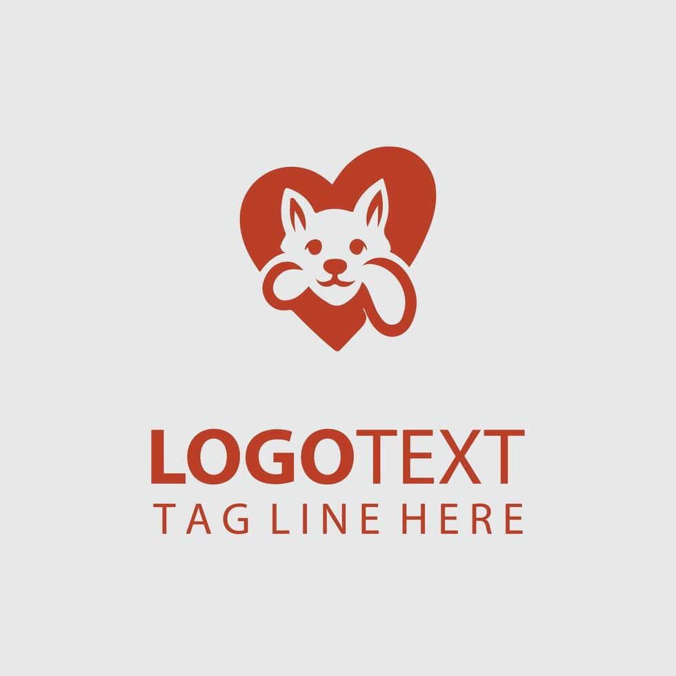 Happy Pups puppy logo design vector
