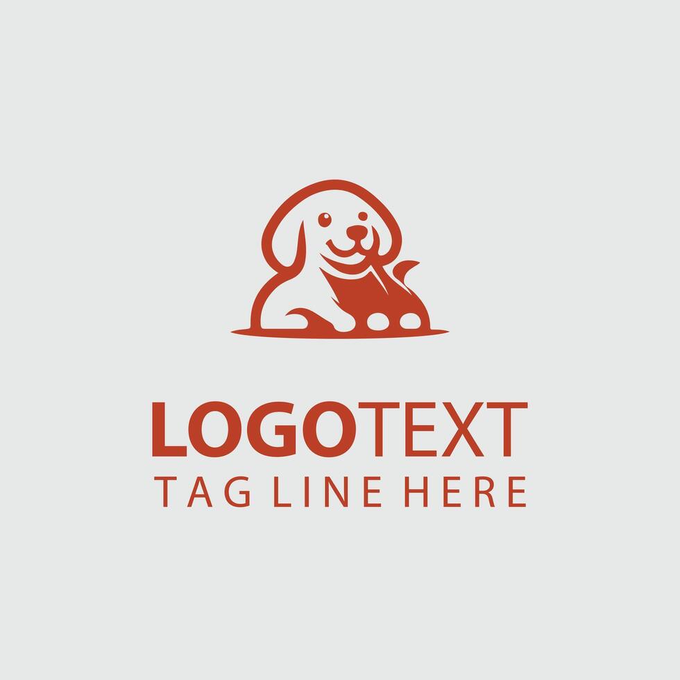 Play ful Paws puppy logo design vector