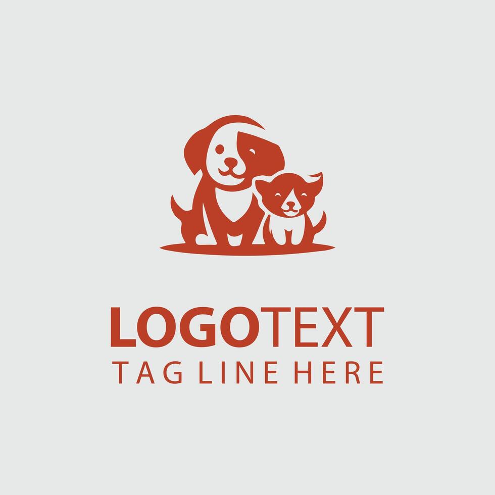 Puppy Paradise puppy logo design vector