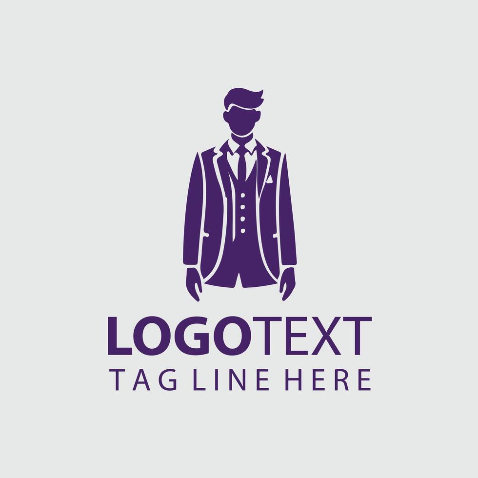 Sovereign Stitch Man Dress Logo Design vector