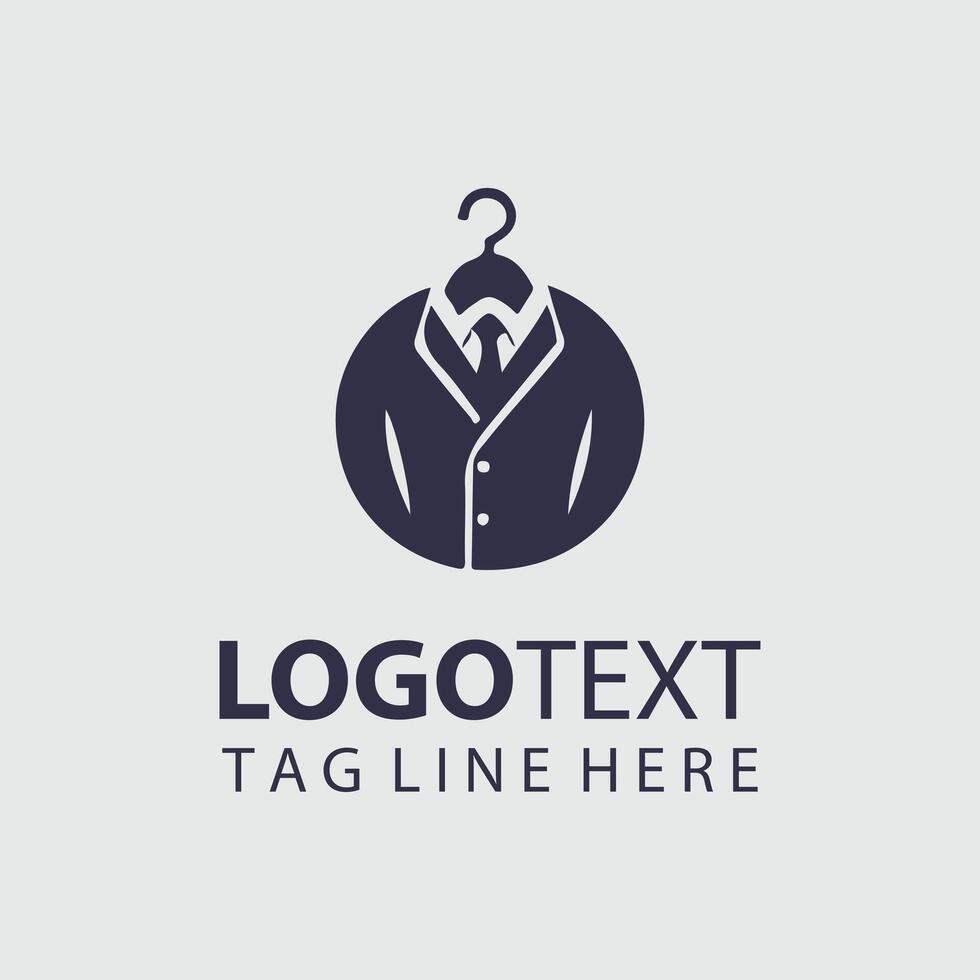 Luxe Layer Tailoring Man Dress Logo Design vector