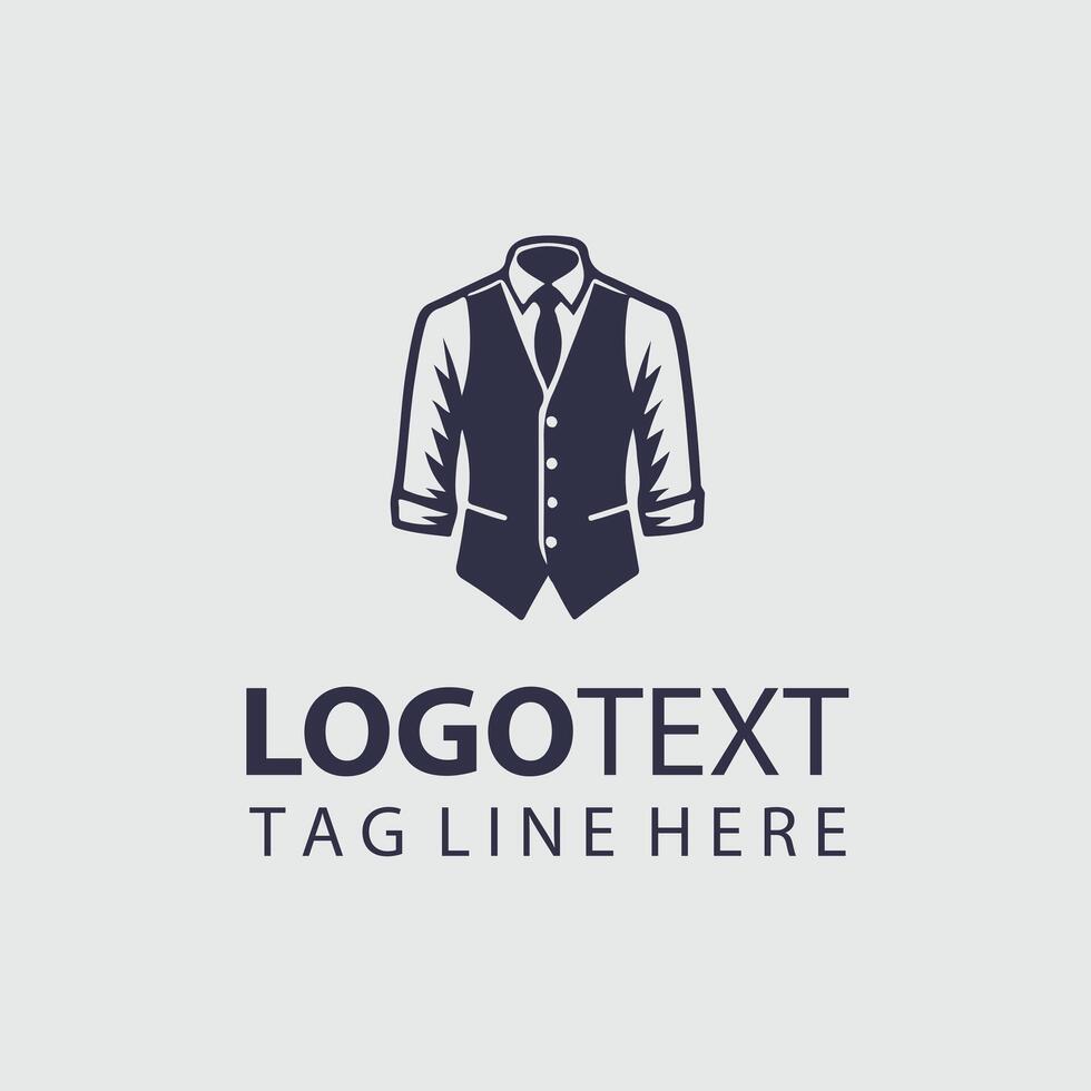 Luxe Loom Suits Man Dress Logo Design vector