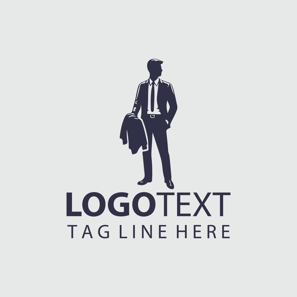 Noble Threads Man Dress Logo Design vector